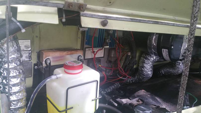 Passenger side under hood