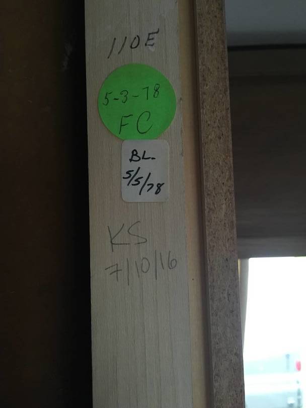 added my initials to the inside of the wall