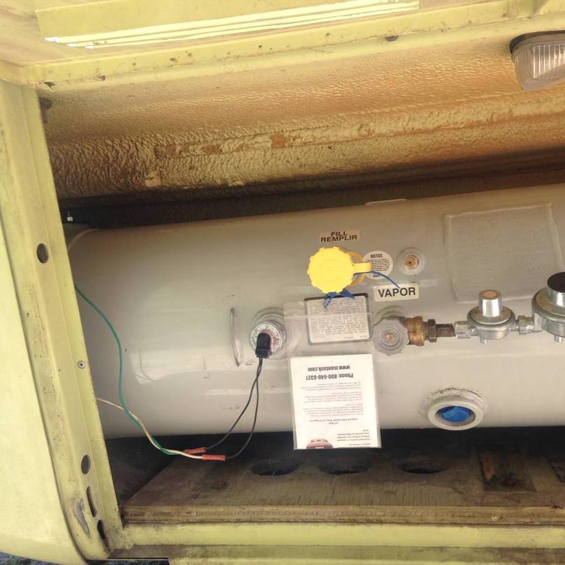 LP gas tank left side