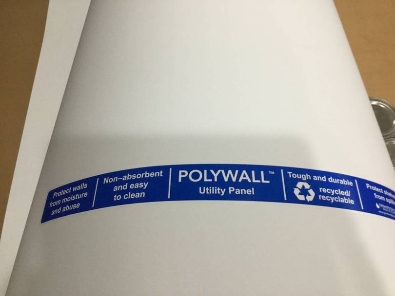 New storage area under bathroom counter