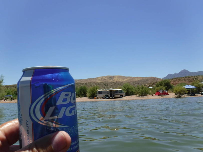 On the Water after a tough ride to get there!