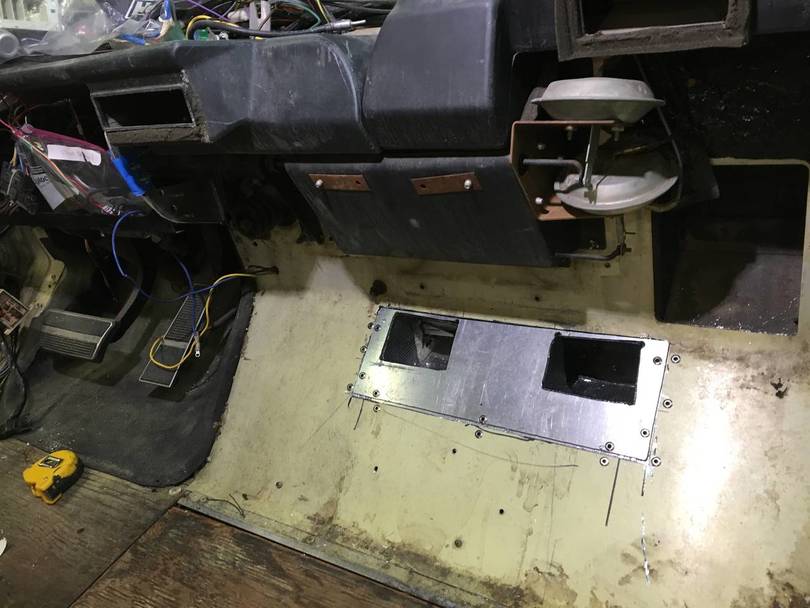 D floor cover plate pop riveted and secure