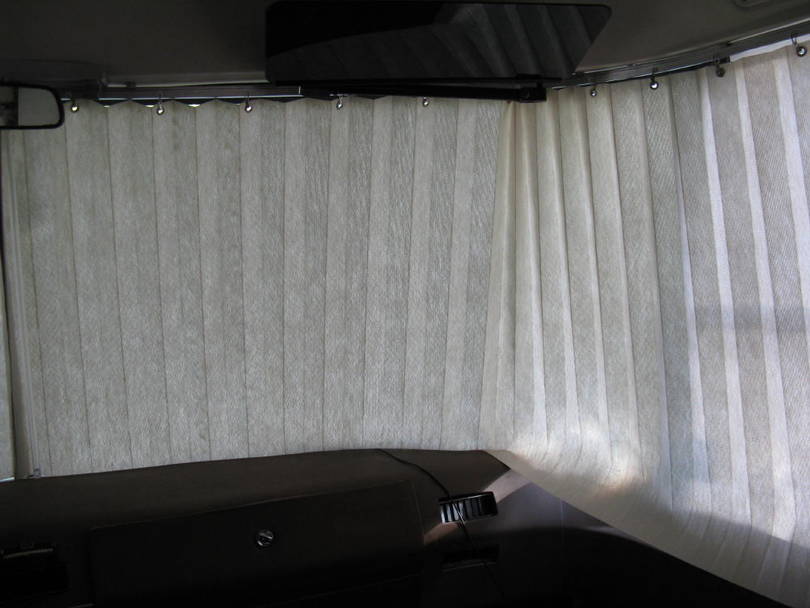 pleated cockpit shades