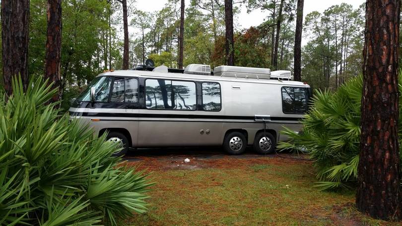 Harold and Charlie's coach "Homer" at the Christmas Rally