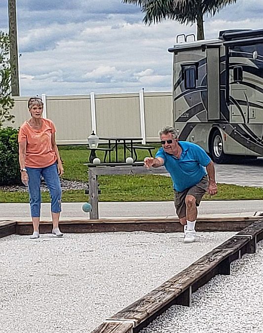 Bocce Ball at the Rally with you know who