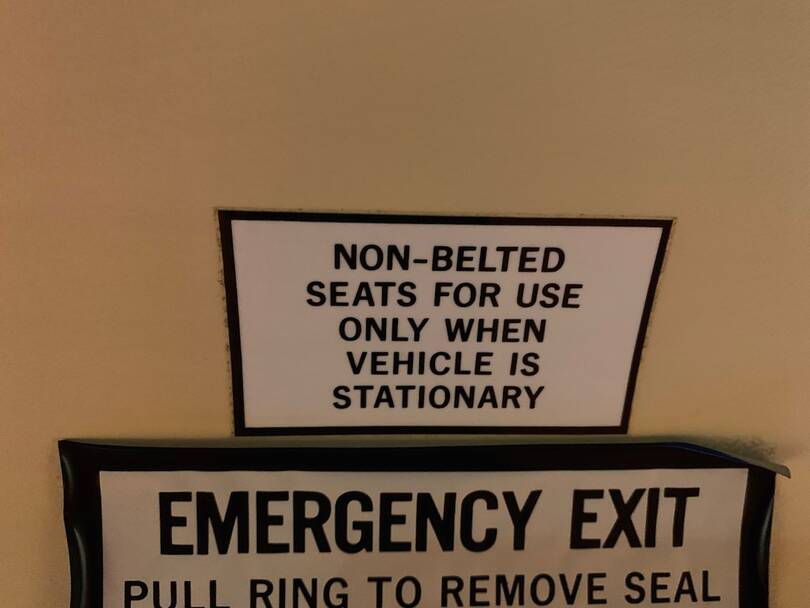 Non-Belted Seats