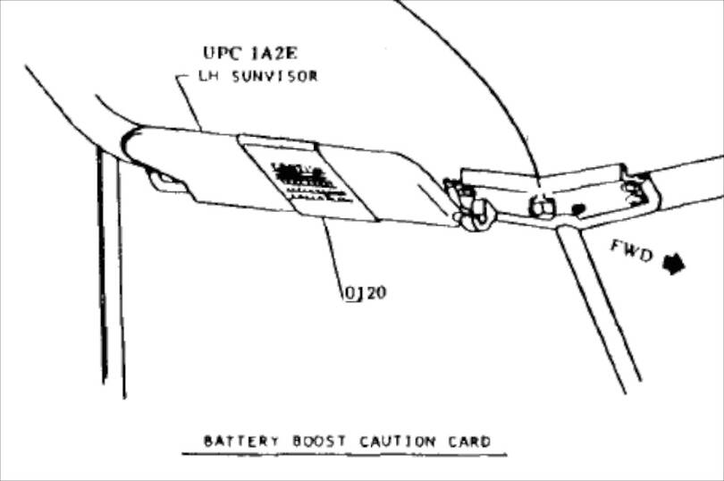 Battery Boost Caution Card